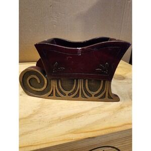 Vintage F.T.D.A Wooden‎ Painted Christmas Sleigh, Made In USA